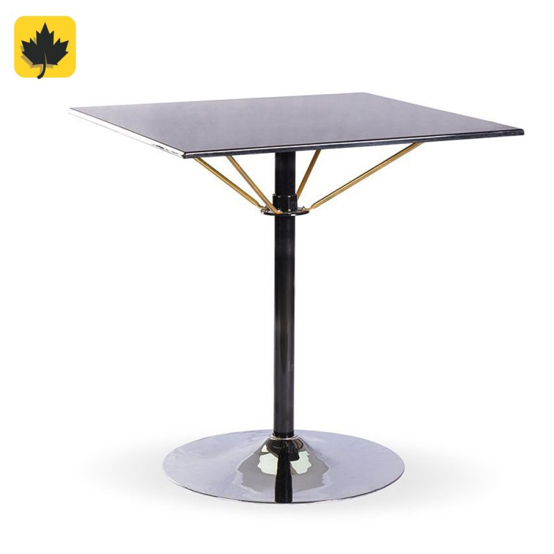 میز تک پایه مربعی با رویه فلزی