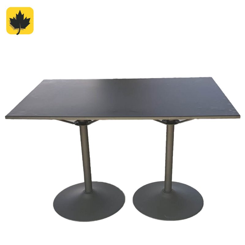 میز تک پایه با رویه فلزی و ترمووود نهالسان