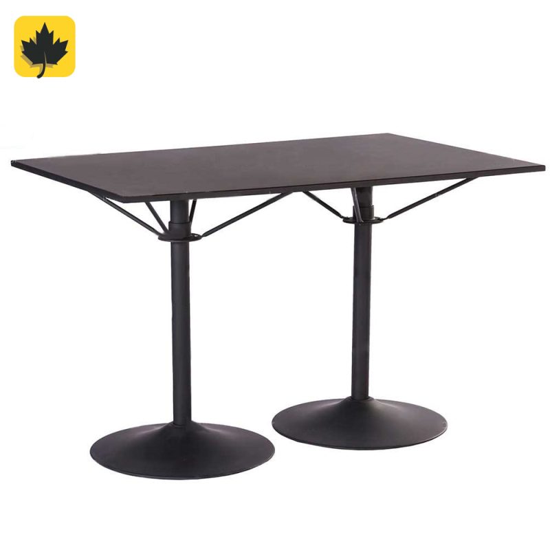میز تک پایه با رویه فلزی و ترمووود