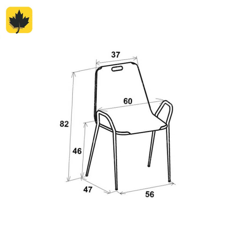 صندلی فلزی ساده مدل نسیم