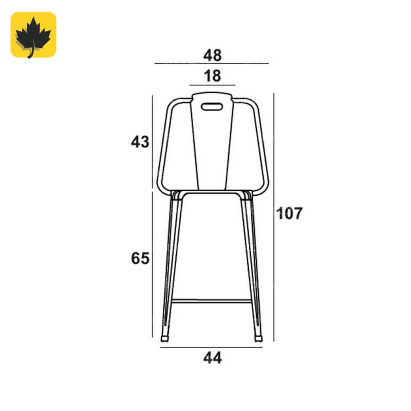 صندلی فلزی طرح پانچی مدل نوید ۴۵ سانتی متر
