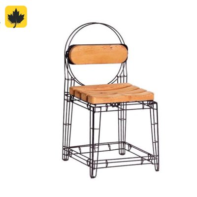 صندلی میله ای رویه چوبی